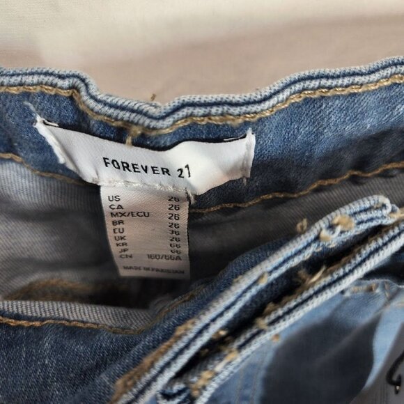 NWT Forever 21 High-Waisted Skinny Jeans in Medium denim Size 26 - Picture 8 of 10